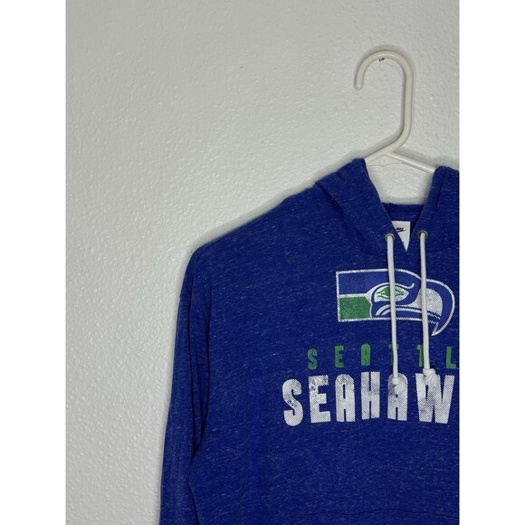 Women's Nike Royal Seattle Seahawks Rewind Gym Vintage LW Pullover Hoodie Size L - Picture 2 of 16